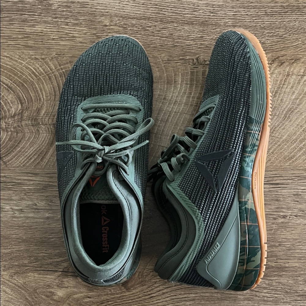 Reebok Olive and Black Training Sneakers